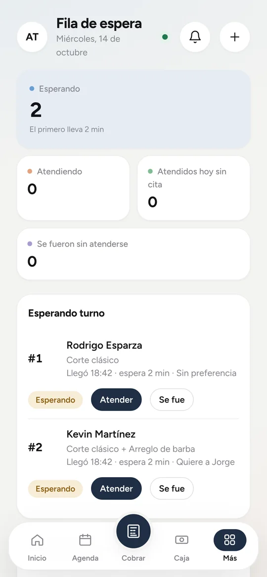 Fila de espera de Zurex One