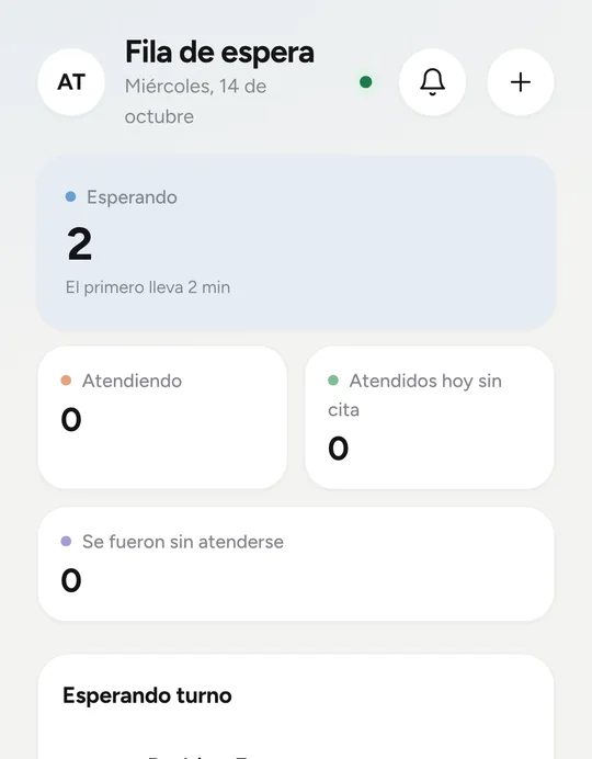 Fila de espera en el celular